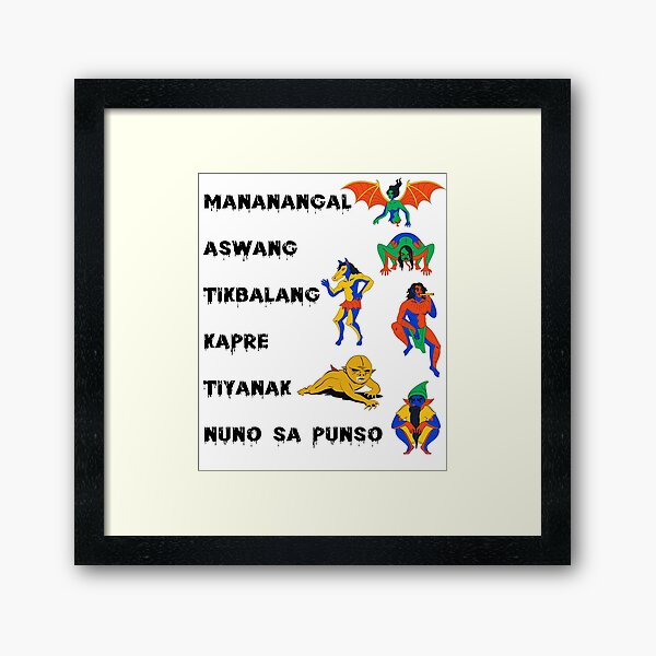 Vista previa del artículo con la obra «Personajes de Trese Monstruos filipinos de Aswang», diseñado y vendido por ecdato.