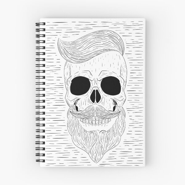 Item preview, groomed skull with beard designed and sold by Sya Prints.