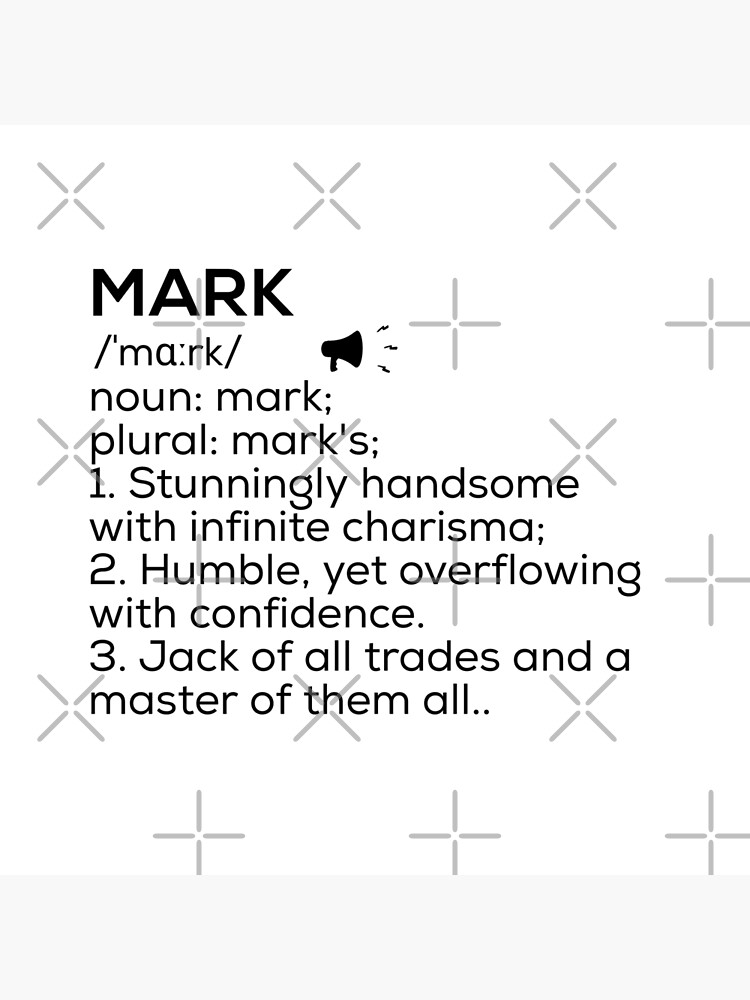The Male Name Mark on a White Diamond Shape Design Tote Bag