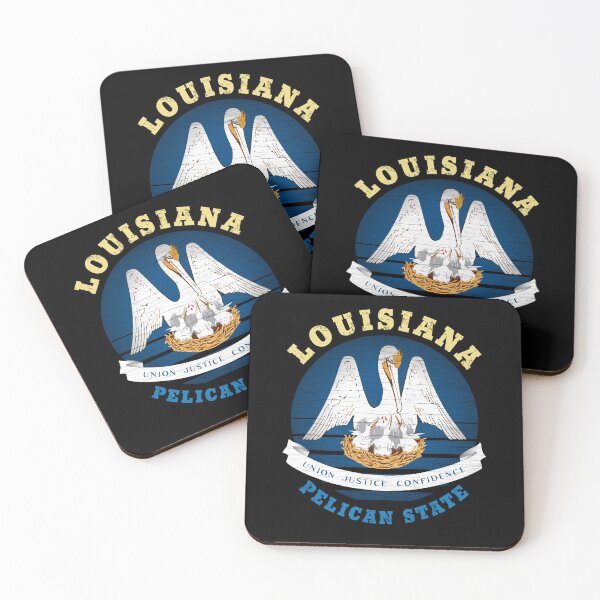 Item preview, LOUISIANA PELICAN STATE FLAG designed and sold by Madjack Tees Kiwi SuperStore.
