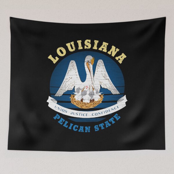 Item preview, LOUISIANA PELICAN STATE FLAG designed and sold by Madjack Tees Kiwi SuperStore.