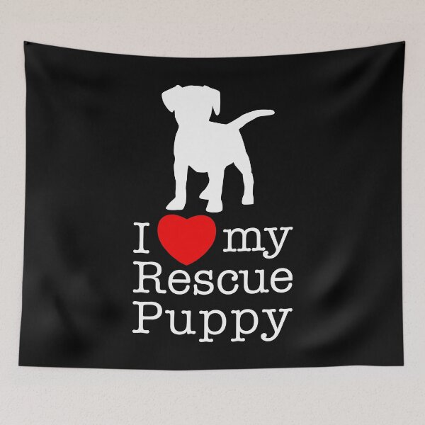 Item preview, I Love My Rescue Puppy - Adopt a Rescue Dog Lovers designed and sold by Marc Scott-Parkin.