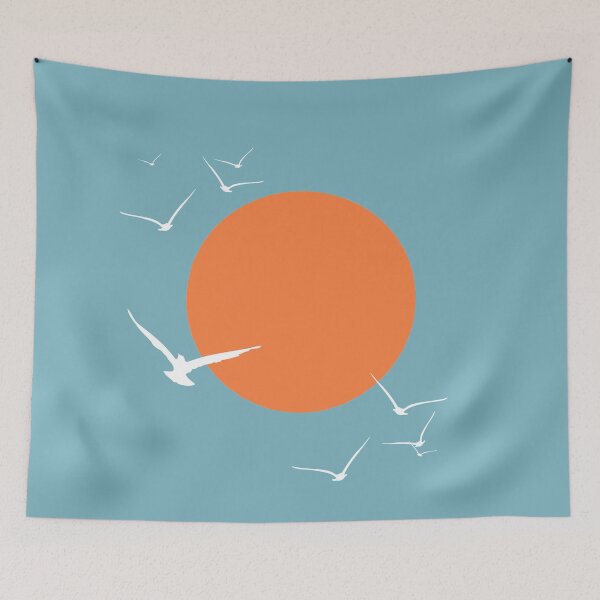 Item preview, Sun Sky Seagulls Bids Minimal Art designed and sold by Anna Lemos.