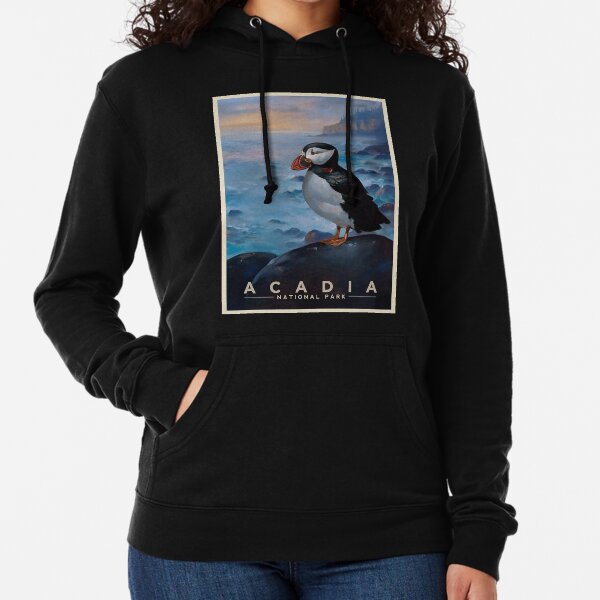 Acadia National Park: Puffin Lightweight Hoodie