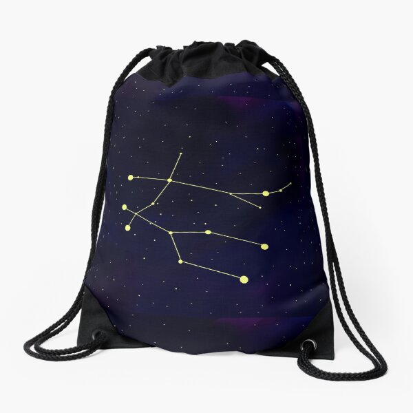 Gemini constellation Drawstring Bag