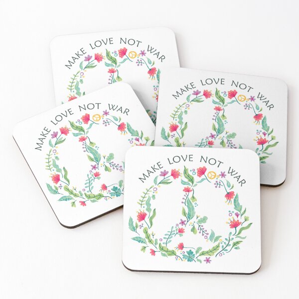 Item preview, make love not war designed and sold by Sya Prints.