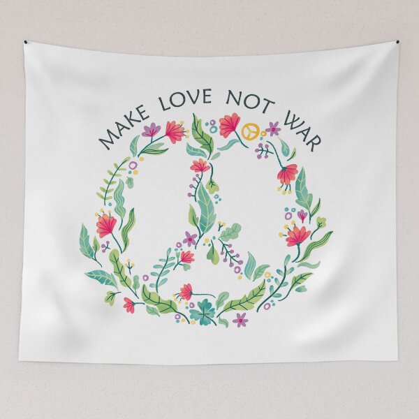 Item preview, make love not war designed and sold by Sya Prints.