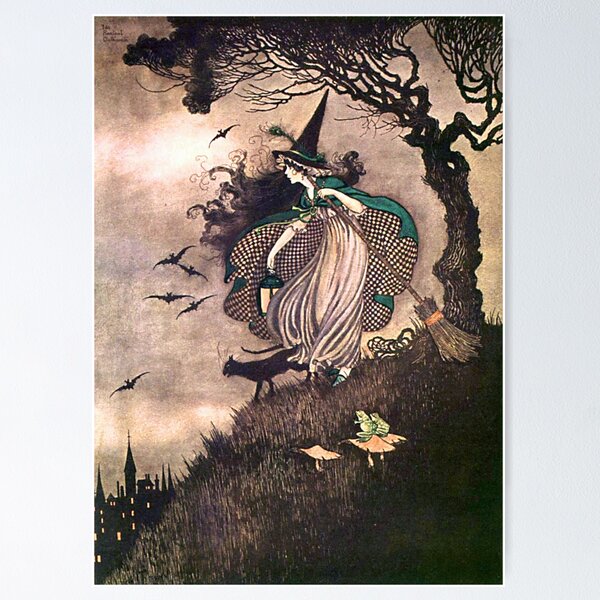 Item preview, The Little Witch - Ida Rentoul Outhwaite designed and sold by forgottenbeauty.