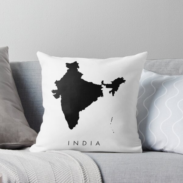 Item preview, Mapa de la India en negro designed and sold by nazdan.