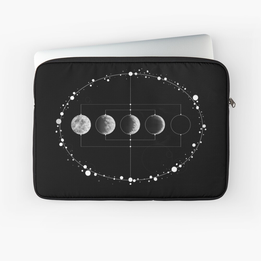 The wired Moon (Black) Laptop Sleeve