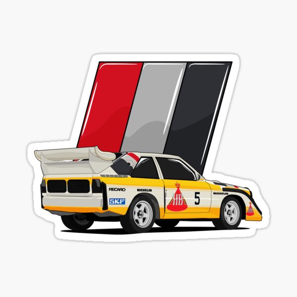 ⚠️2x Audi Quattro Aufkleber Sticker rot, schwarz, Silber, weiss⚠️