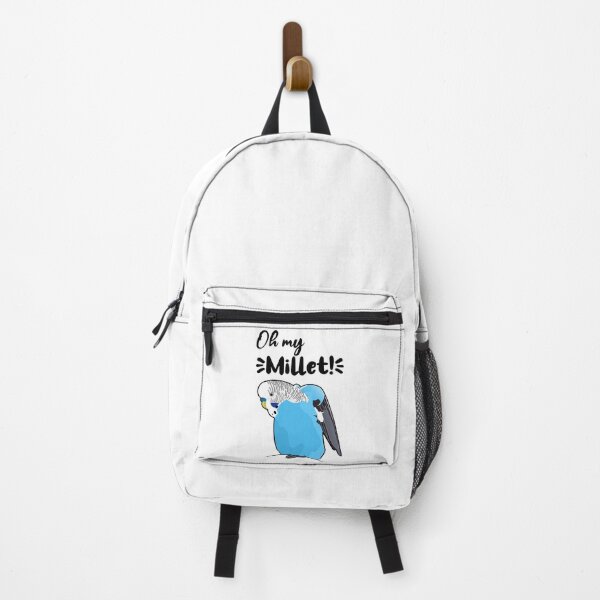 Item preview, Oh my Millet!, Surprised blue parakeet, Funny talking budgie bird quote designed and sold by Koalaslifestyle.