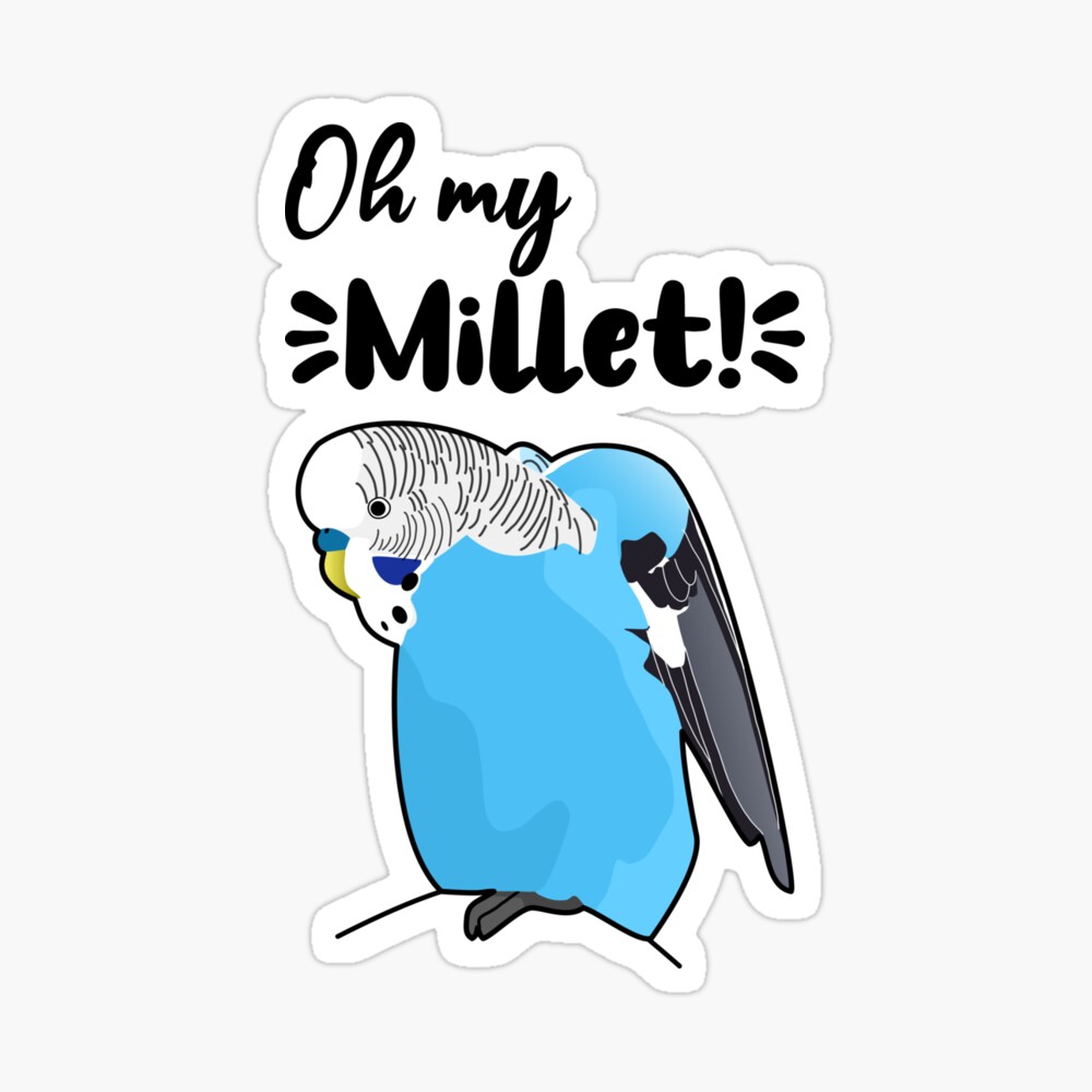 Carte de vœux for Sale avec l'œuvre « Oh mon millet !, Perruche bleue  surprise, Citation d'oiseau perruche parlante drôle » de l'artiste  Koalaslifestyle