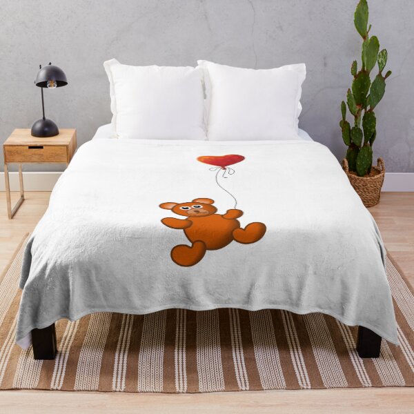 Item preview, Cute bear with heart shaped red balloon designed and sold by Artsy Boulevard.