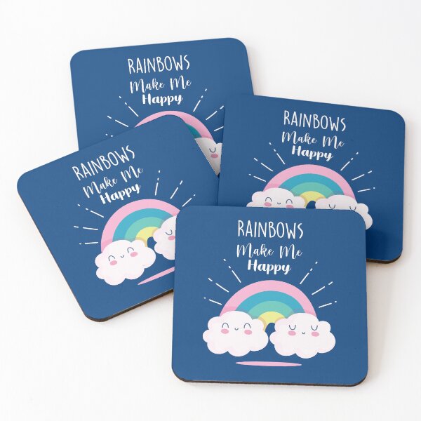 Item preview, Japanese Kawaii Cute Smiley Face - Rainbows Makes Me Happy designed and sold by crazycollective.