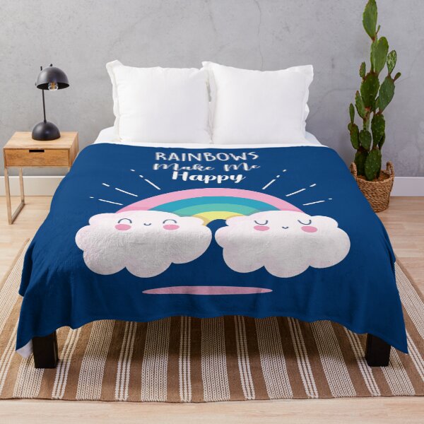 Item preview, Japanese Kawaii Cute Smiley Face - Rainbows Makes Me Happy designed and sold by crazycollective.