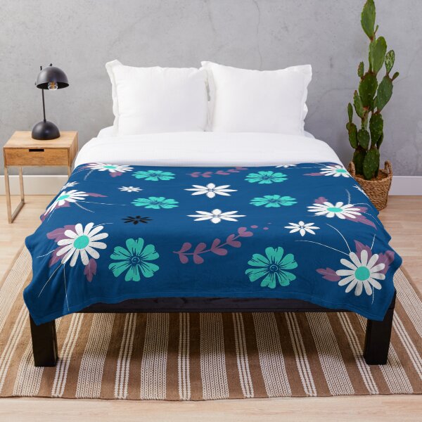 Item preview, Blue and White Daisy Pattern designed and sold by pattern-tree.