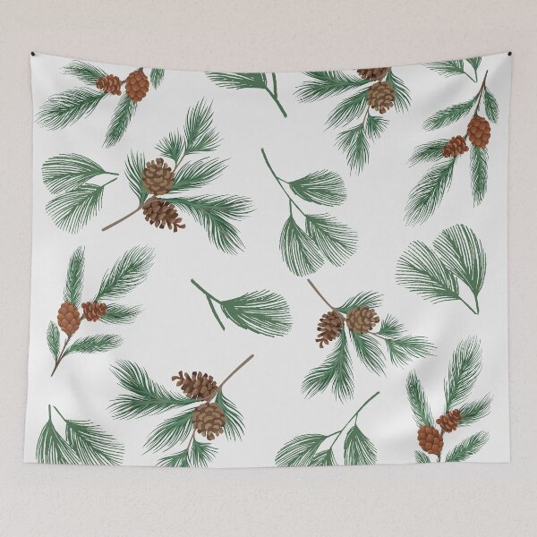 Item preview, Forest Pine branches with pinecones pattern designed and sold by KamTamDesigns11.