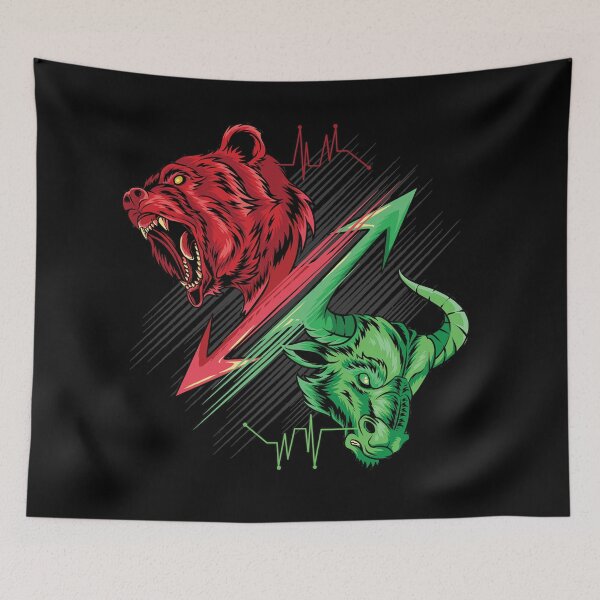 Item preview, bearish and bullish in stock market science, gold, money and crypto designed and sold by teemix.