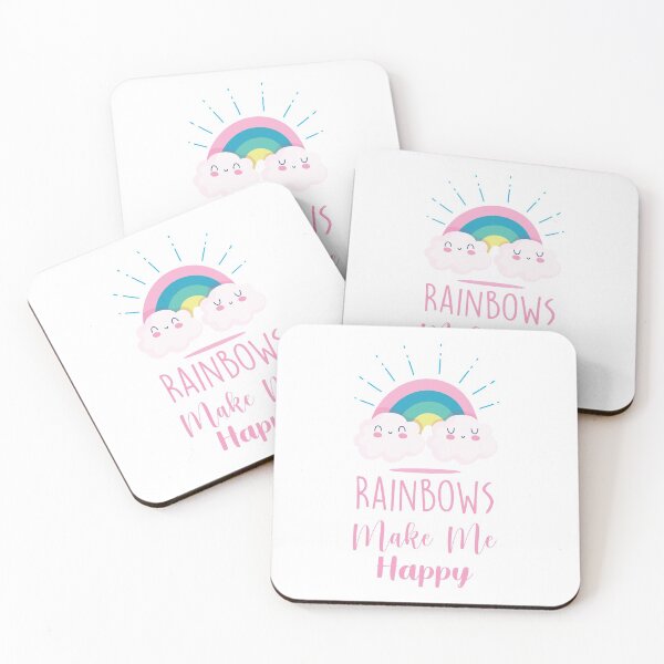 Item preview, Japanese Kawaii Cute Smiley Face - Rainbows Makes Me Happy - White designed and sold by crazycollective.