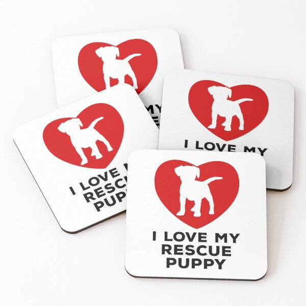 Item preview, I Love My Rescue Puppy - Adopt a Rescue Dog Lovers designed and sold by Marc Scott-Parkin.