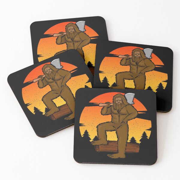 Item preview, Bigfoot Chopping Wood At Forest designed and sold by tpixx.