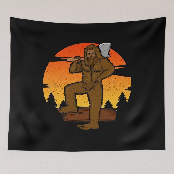 Item preview, Bigfoot Chopping Wood At Forest designed and sold by tpixx.