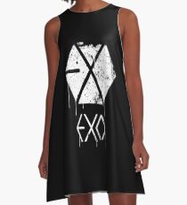 EXO GRUNGE SPRAYPAINT A-Linien Kleid