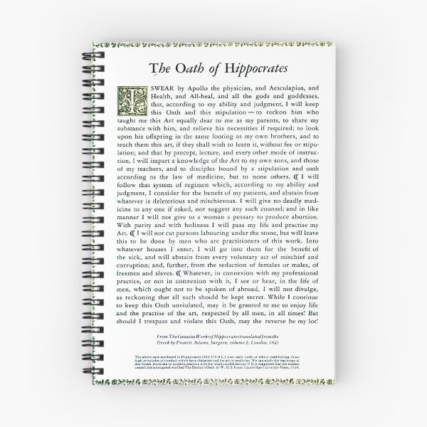 Item preview, Hippocratic Oath, International Code of Medical Ethics designed and sold by ScienceSource.