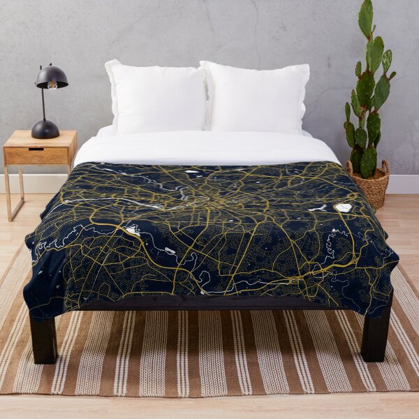 Item preview, Manchester City Map of England - Gold Art Deco designed and sold by deMAP.