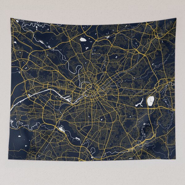 Item preview, Manchester City Map of England - Gold Art Deco designed and sold by deMAP.