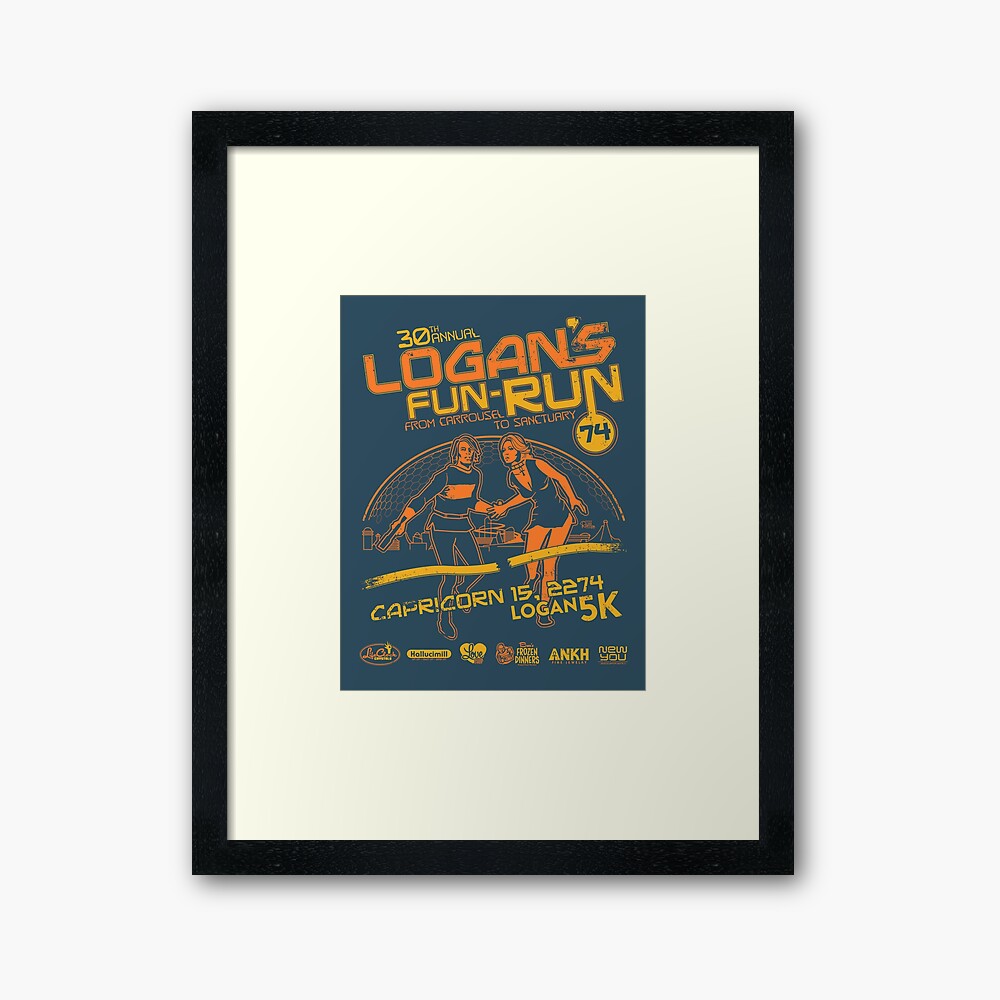 Logan's Fun-Run Framed Art Print