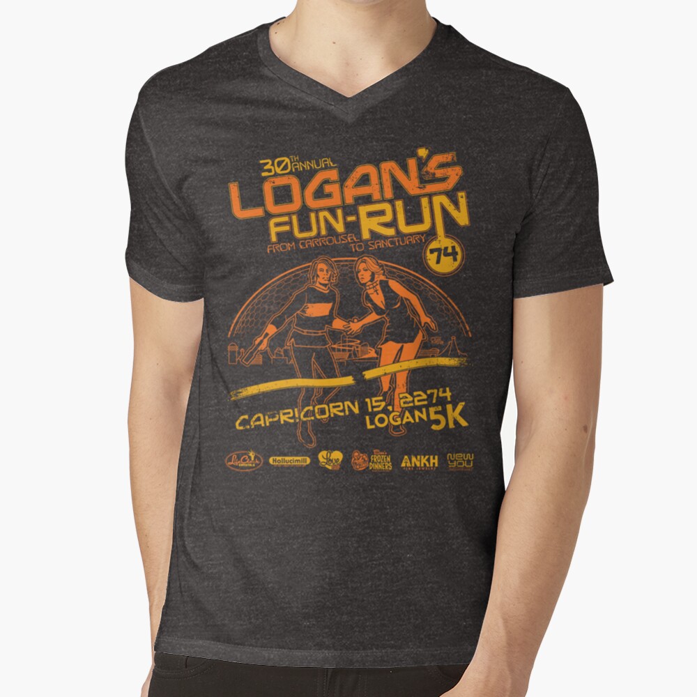 Logan's Fun-Run V-Neck T-Shirt
