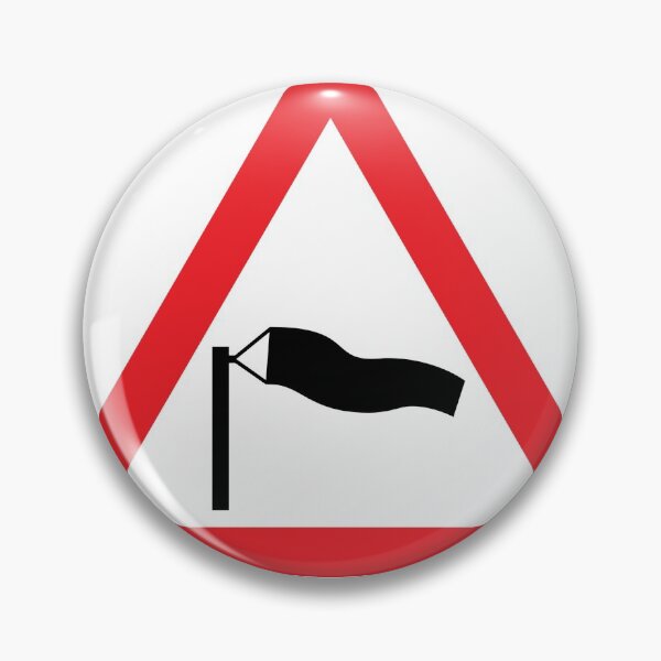 Item preview, UK traffic sign: Side winds ahead (TSRGDNO 581) designed and sold by Spyromike.