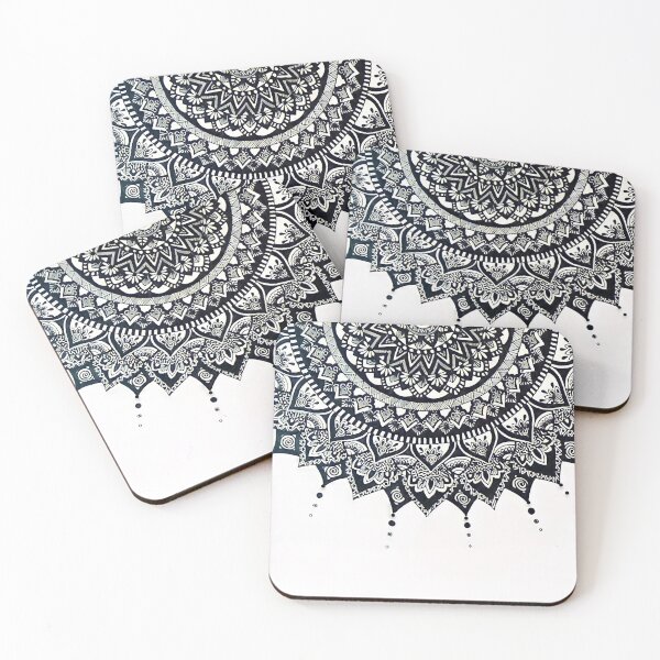 Item preview, Mandala flower black and white designed and sold by Jahnvi03.