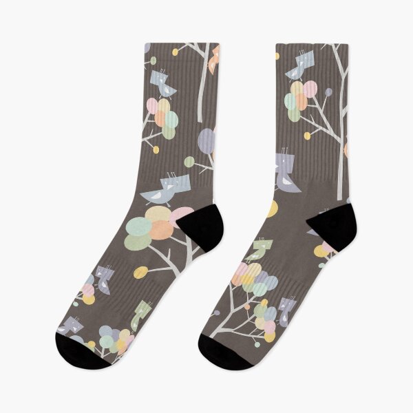 Item preview, Colorful Pastels Whimsical Tweet Birds On Branches Of Dotted Trees © fatfatin designed and sold by fatfatin.