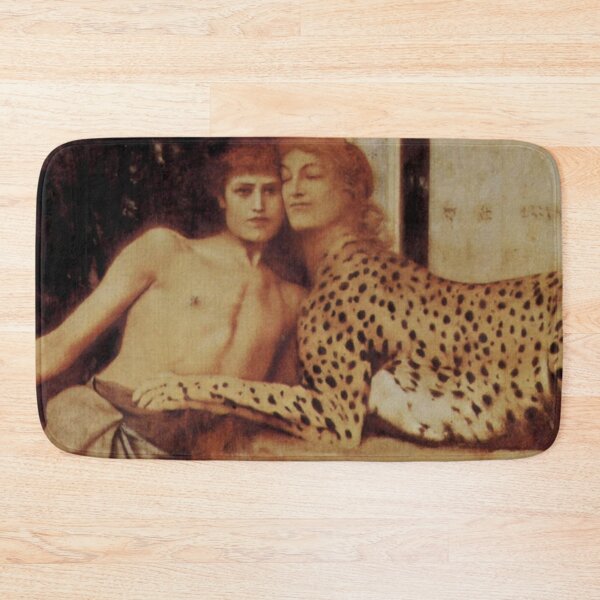 Item preview, Painting of Les Caresses or Oedipus and The Sfinx by Fernand Khnopff designed and sold by ArtyMaster.