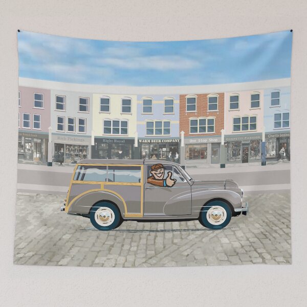 Item preview, Morris Minor Traveller in Rose Taupe designed and sold by Bigs66.