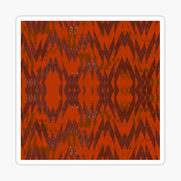Chopped Red Rusty Railings Sticker