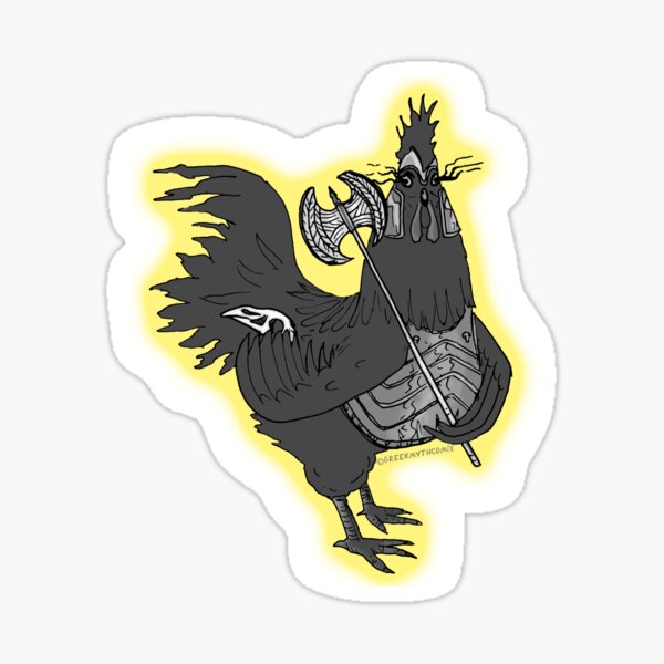 Greek Myth Chickens - Ares  Sticker