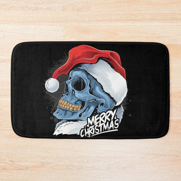 Item preview, christmas skull wearing santa claus hat vector designed and sold by teemix.