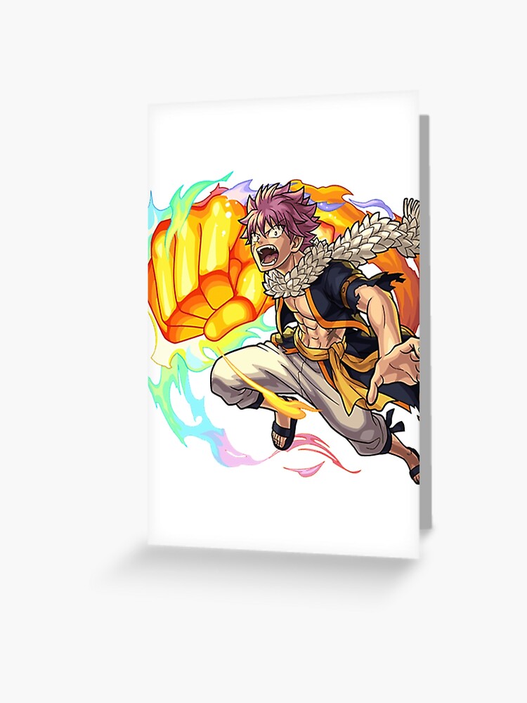 Fairy Tail Art Natsu Dragneel Anime Greeting Card by Anime Art