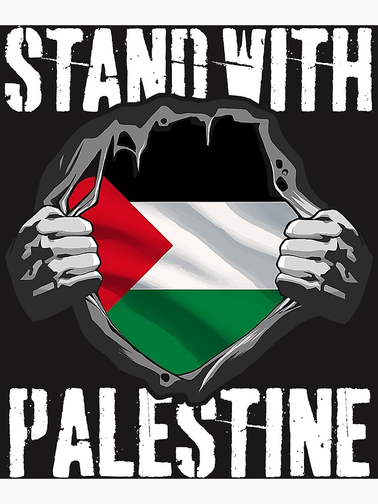 "Free Palestine Gaza Palestinian Flag Stand With Falastin Tee" Poster