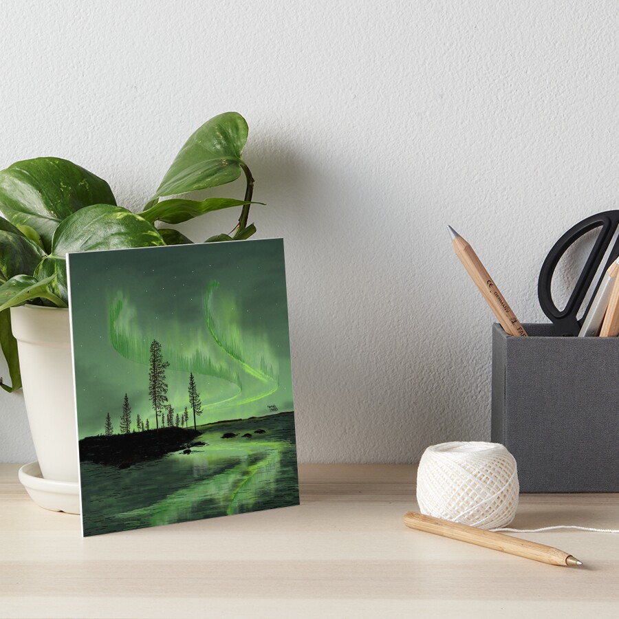 Green Reflection - Lapland8seasons Art Board Print