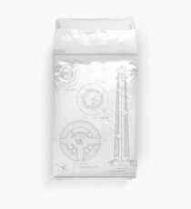 Absecon Lighthouse Blueprint Duvet Cover