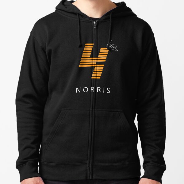 F1 Lando Norris Shirt Design (Black) Zipped Hoodie