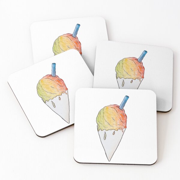 Item preview, Rainbow Colored Snowball Summer Snow Cone Watercolor Design designed and sold by Jada Clark.
