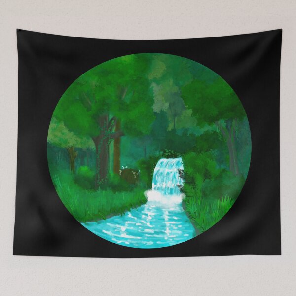 Item preview, Forest Waterfall  designed and sold by BittyKittyNeko.