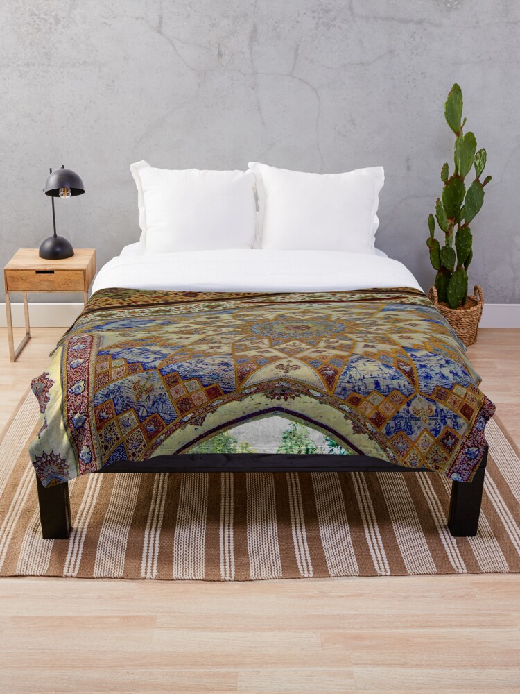 Persian Art Ornamental Tile Mosaic Dome Ceiling, Iran