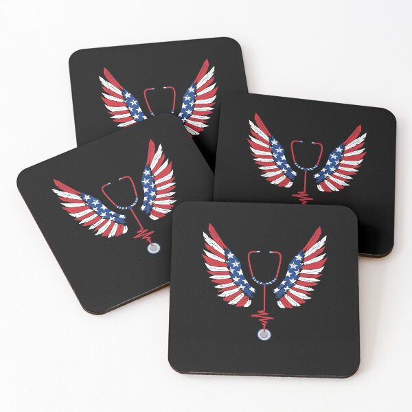 Item preview, Nurse American Flag 4th Of July Wings Patriotic RN Nursing designed and sold by Dressed For  Duty.